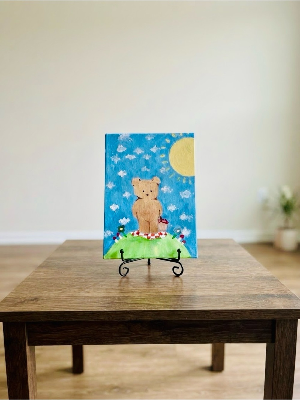 Bear Art on a small 5x7 Canvas